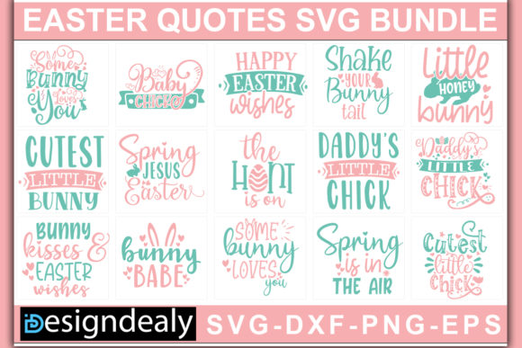 Easter Quotes Bundle: Graphics & T-Shirt Designs
