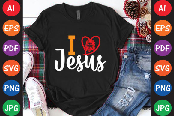 I Love Jesus Graphics for T-Shirt Designs