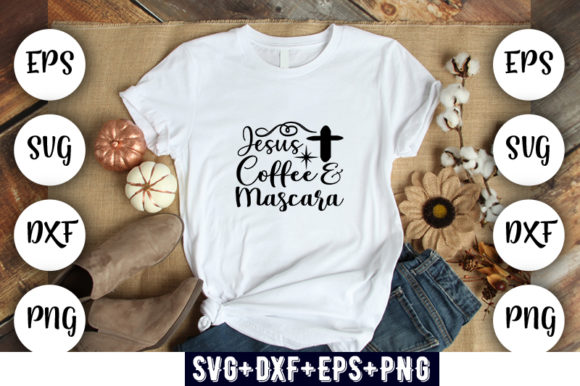 Jesus Coffee Mascara: Graphics for T-Shirt Designs